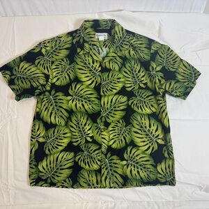 VTG 90s Bishop St. Hawaii Monstera Leaf Shirt | 2XL | Botanical Aesthetic